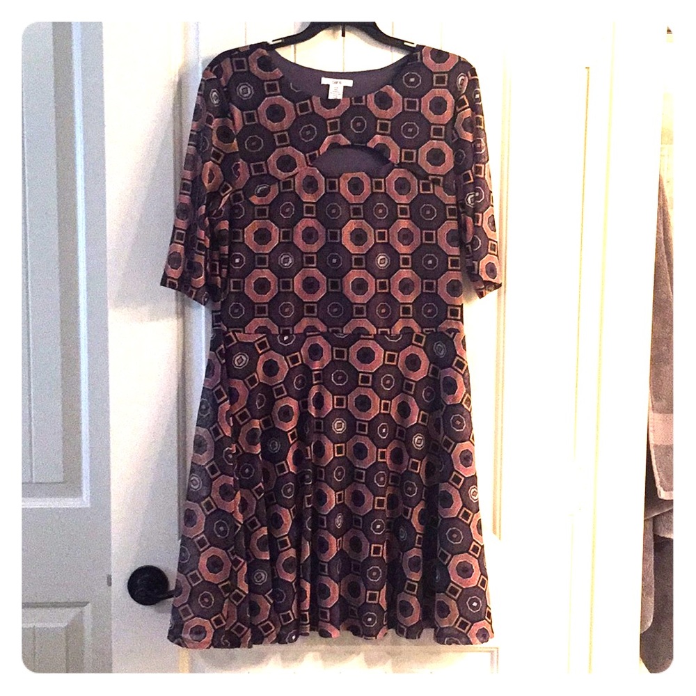 Bar III a-line dress with cutout detail